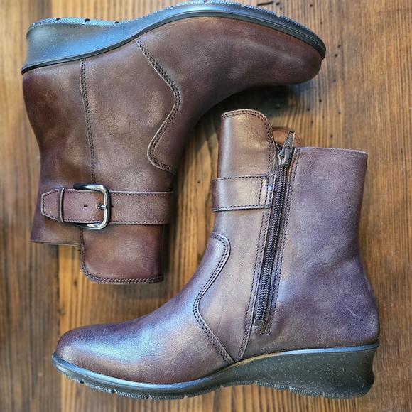 Ecco Finola Ankle Boot Chocolate Womens 5-5.5 - Picture 3 of 8